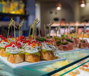 Crostini appetizers at Juliette rooftop restaurant